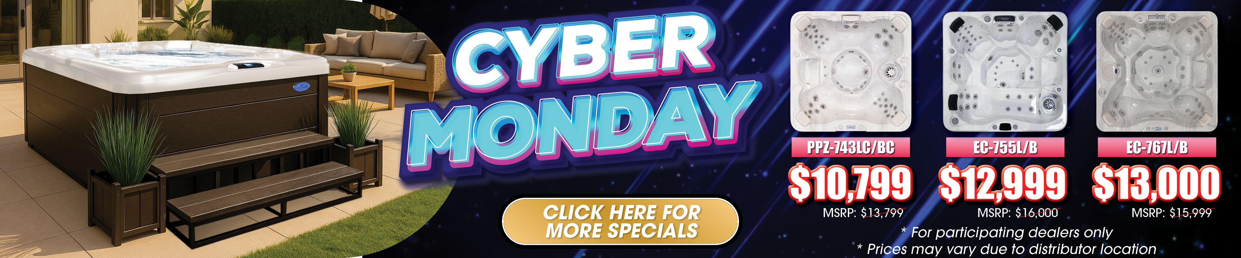 Calspas hot tub being used in a family setting - Westminister