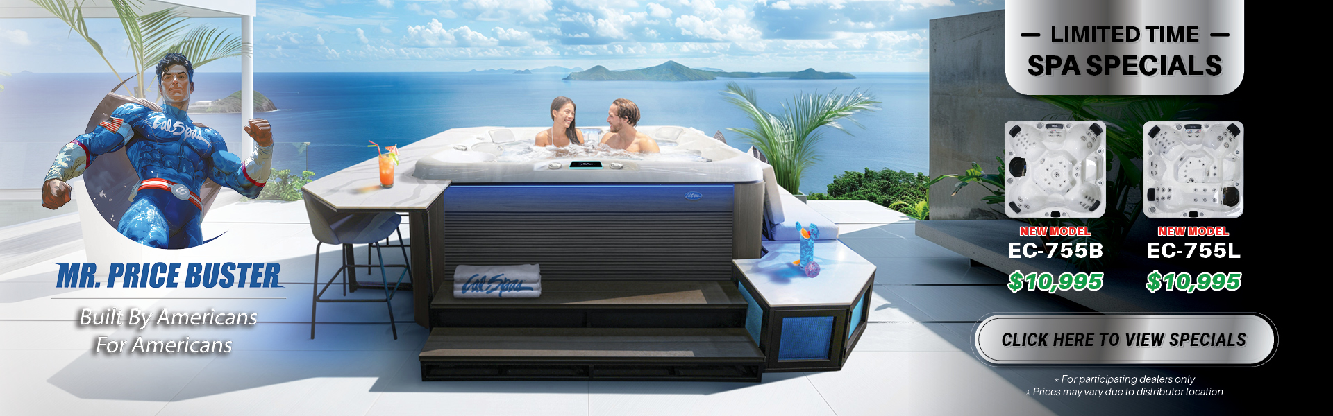 Calspas hot tub being used in a family setting - Westminister
